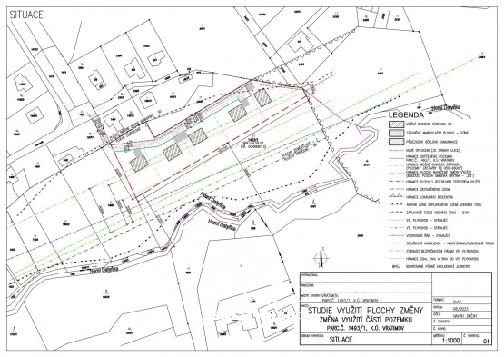 situace_studie_změna využití částí pozemku parc 1493_1 Vratimov (Bezruč)